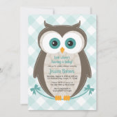 Woodland baby shower Invitation Neutral Mint Brown Kaart (Voorkant)