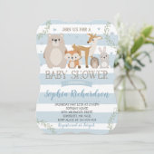 Woodland Baby shower Invitation Whimsical Shower Kaart (Staand voorkant)