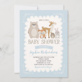 Woodland Baby shower Invitation Whimsical Shower Kaart (Voorkant)