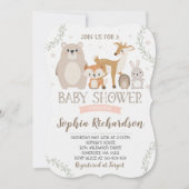 Woodland Baby shower Invitation Whimsical Shower Kaart (Voorkant)