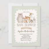 Woodland Baby shower Invitation Whimsical Shower Kaart (Voorkant)