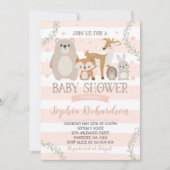 Woodland Baby shower Invitation Whimsical Shower Kaart (Voorkant)