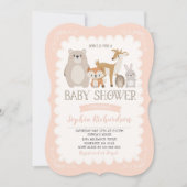 Woodland Baby shower Invitation Whimsical Shower Kaart (Voorkant)