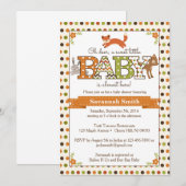 Woodland Baby Shower Invitations - Woodland Animal Kaart (Voorkant / Achterkant)