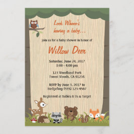 Woodland Baby shower Invite *boy/meisje/verrassing Kaart