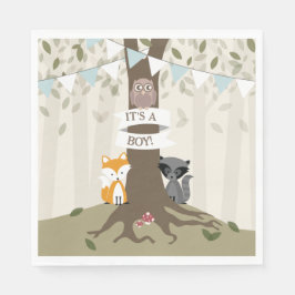 Woodland Baby shower - Jongen Servet