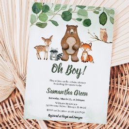 Woodland Baby Shower Kaart