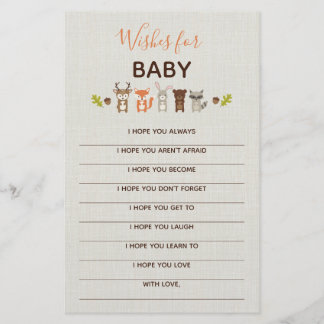 Woodland Baby shower Keepslag - Verwensen voor Bab