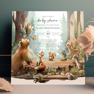 Woodland Baby Shower Laat het Avontuur Begin