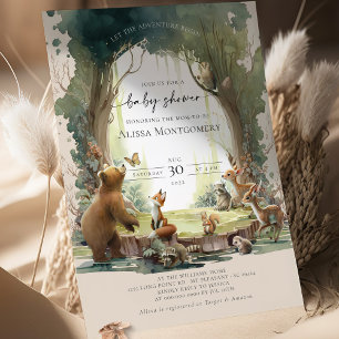 Woodland Baby Shower Laat het Avontuur Beginnen