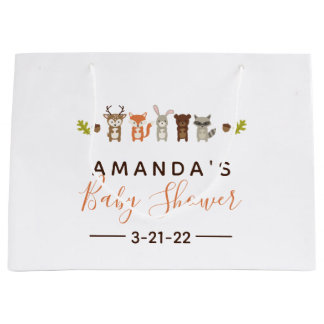 Woodland Baby shower Large Gift Bag Groot Cadeauzakje
