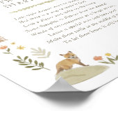 Woodland Baby shower Late Night Diapers Sign Poster (Hoek)