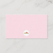 Woodland Baby shower Luier Raffle ticket roze Informatiekaartje (Achterkant)