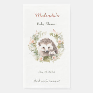 Woodland Baby shower met Schattigee egel Servet