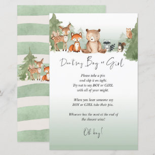 Woodland Baby shower Mini Sign Boy of Girl