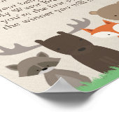 Woodland Baby shower My Water Broke Game Sign Poster (Hoek)