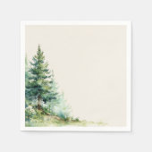 Woodland Baby Shower Napkin • Neutral Forest Servet (Voorkant)