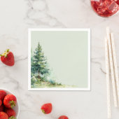 Woodland Baby Shower Napkin • Sage Green Forest Servet (Insitu)