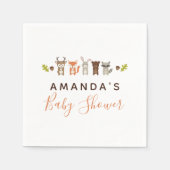 Woodland Baby shower Napkins Servet (Voorkant)