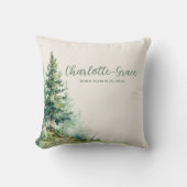 Woodland Baby Shower • Neutral Beige Forest Design Kussen (Voorkant)