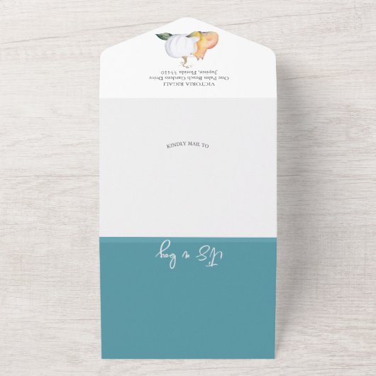 Woodland Baby shower nodigt uit All In One Uitnodiging (Buitenkant)