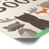 Woodland Baby shower Onderteken het gebaar van het Poster (Hoek)