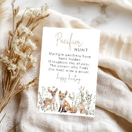 Woodland baby shower Pacifier Hunt spel