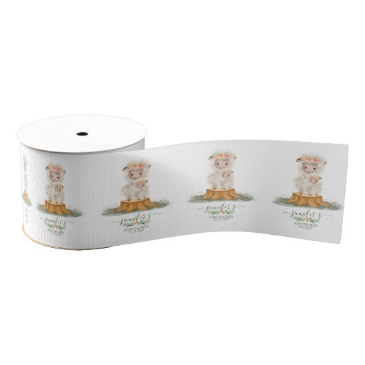 Woodland baby shower packages Sheep Grosgrain Lint (Spoel)
