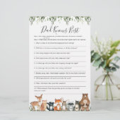 Woodland Baby shower Papa kent beste game (Staand voorkant)