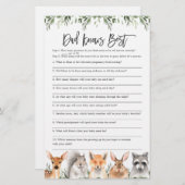 Woodland Baby shower Papa kent beste game (Voorkant / Achterkant)