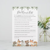 Woodland Baby shower Papa kent beste game (Staand voorkant)