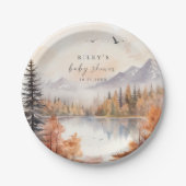 Woodland Baby shower Papier Bord Rustieke Herfst J (Voorkant)