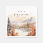 Woodland Baby shower Papieren servetten Herfst Mou (Voorkant)