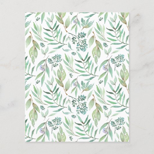 Woodland Baby shower per postbudget uitnodiging (Achterkant)