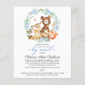 Woodland Baby shower per postbudget uitnodiging (Voorkant)