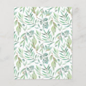 Woodland Baby shower per postbudget uitnodiging (Achterkant)