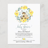 Woodland Baby shower per postbudget uitnodiging (Voorkant)