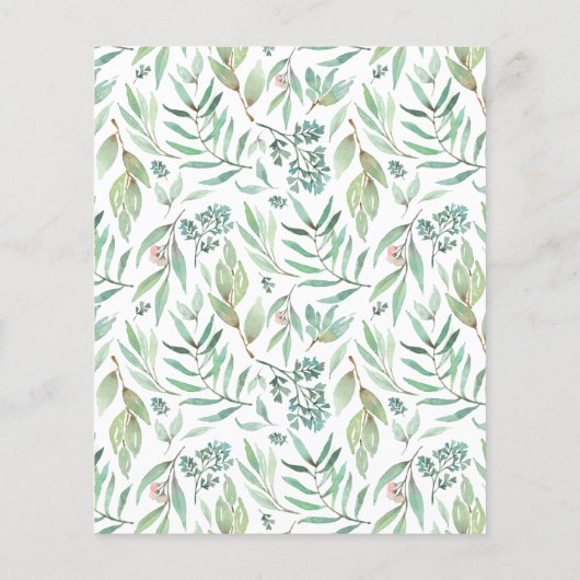 Woodland Baby shower per postbudget uitnodiging (Achterkant)