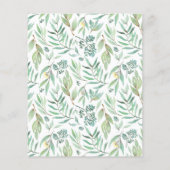 Woodland Baby shower per postbudget uitnodiging (Achterkant)