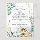 Woodland Baby shower per postbudget uitnodiging (Voorkant)