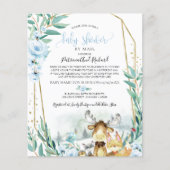 Woodland Baby shower per postbudget uitnodiging (Voorkant)