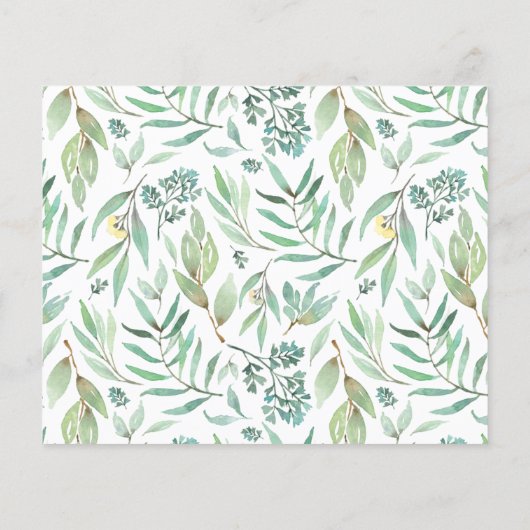 Woodland Baby shower per postbudget uitnodiging (Achterkant)