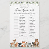 Woodland Baby shower Pregnancy Hoe zoet het is (Voorkant)