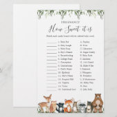 Woodland Baby shower Pregnancy Hoe zoet het is (Voorkant / Achterkant)