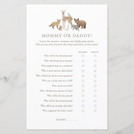 Woodland Baby shower Raad eens wie mama of papa is