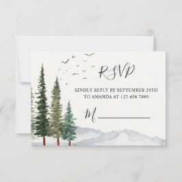 Woodland Baby shower RSVP-kaart RSVP Kaartje