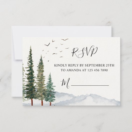 Woodland Baby shower RSVP-kaart RSVP Kaartje (Voorkant)
