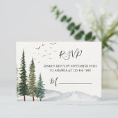 Woodland Baby shower RSVP-kaart RSVP Kaartje (Staand voorkant)