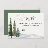 Woodland Baby shower RSVP-kaart RSVP Kaartje (Voorkant / Achterkant)