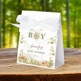 Woodland Baby shower Rustic Mushrooms Greenery Boy Bedankdoosjes